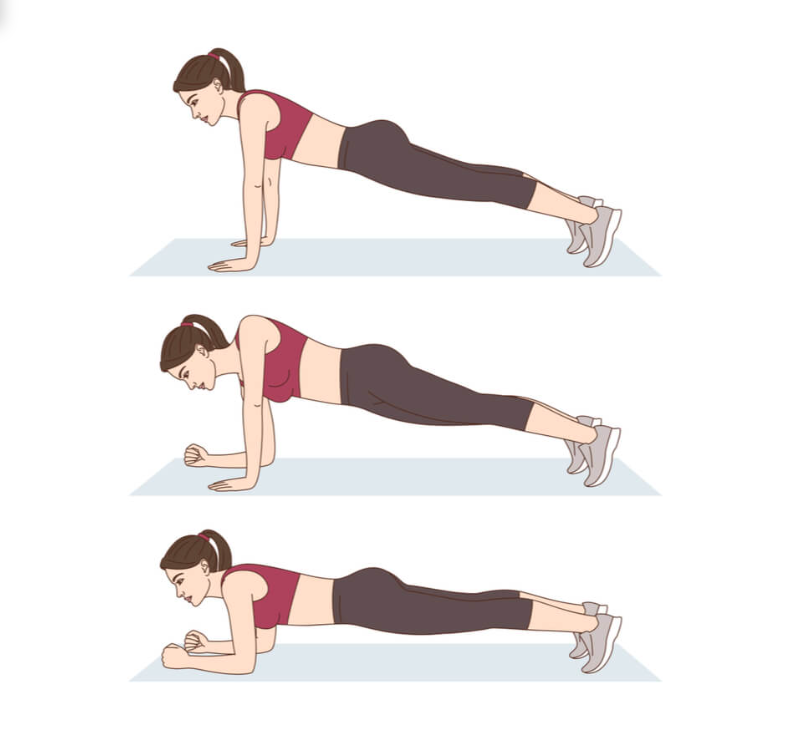 Up and down plank